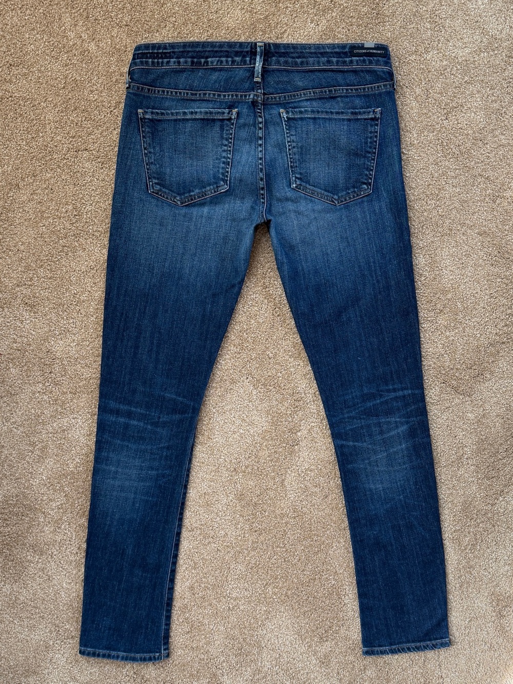 Citizens of Humanity Racer Y2K Low Rise Skinny Jeans 29 Slash Wash USA - Picture 3 of 16